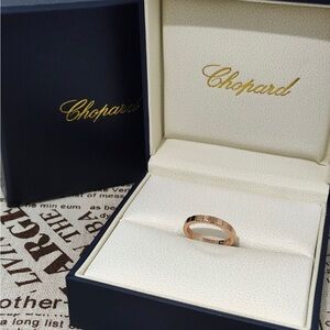 Chopard Ladies' Rose Gold Band Ring - Elegant Pink Gold Finish